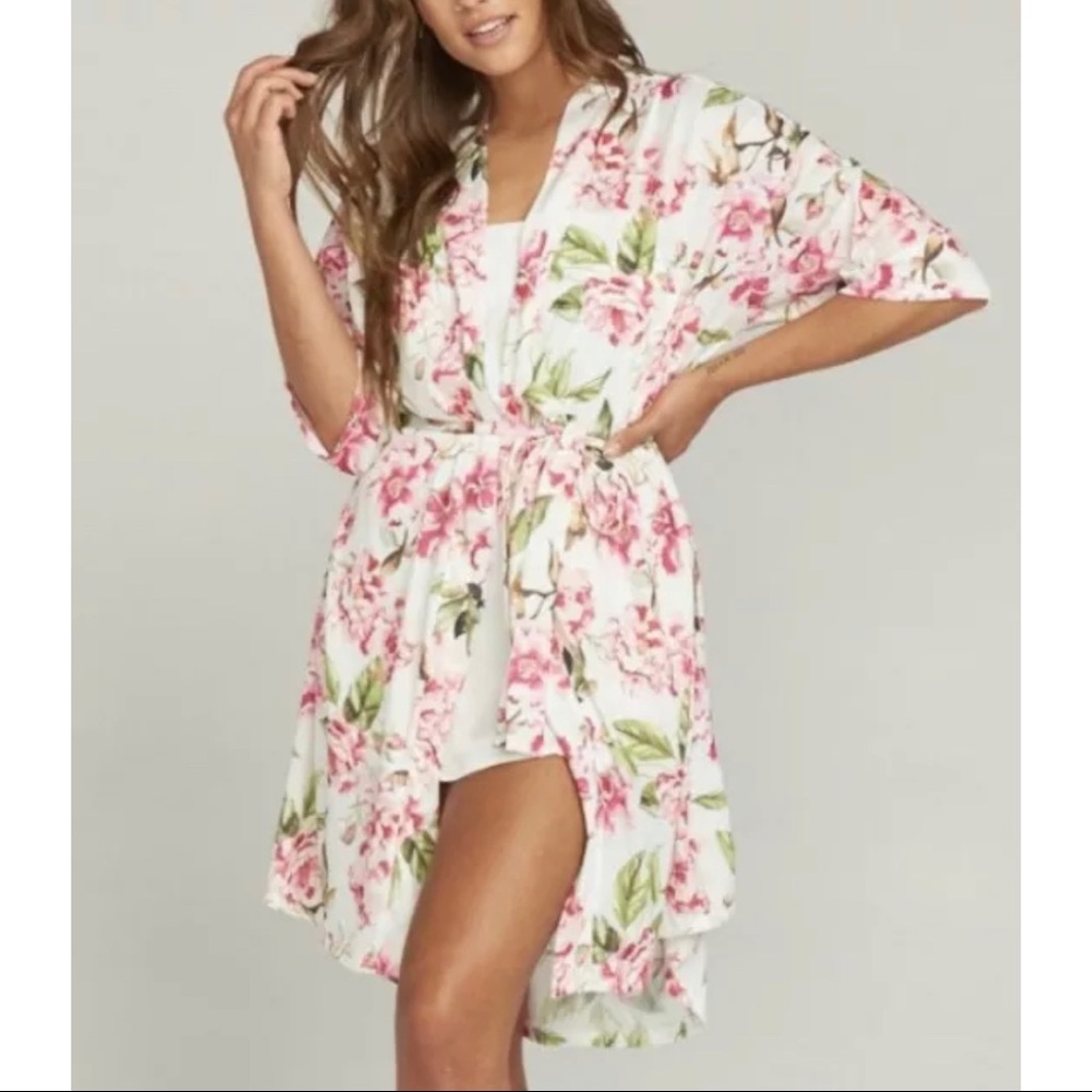 Show Me Your MuMu Brie Garden Blooms Wrap Robe O/S